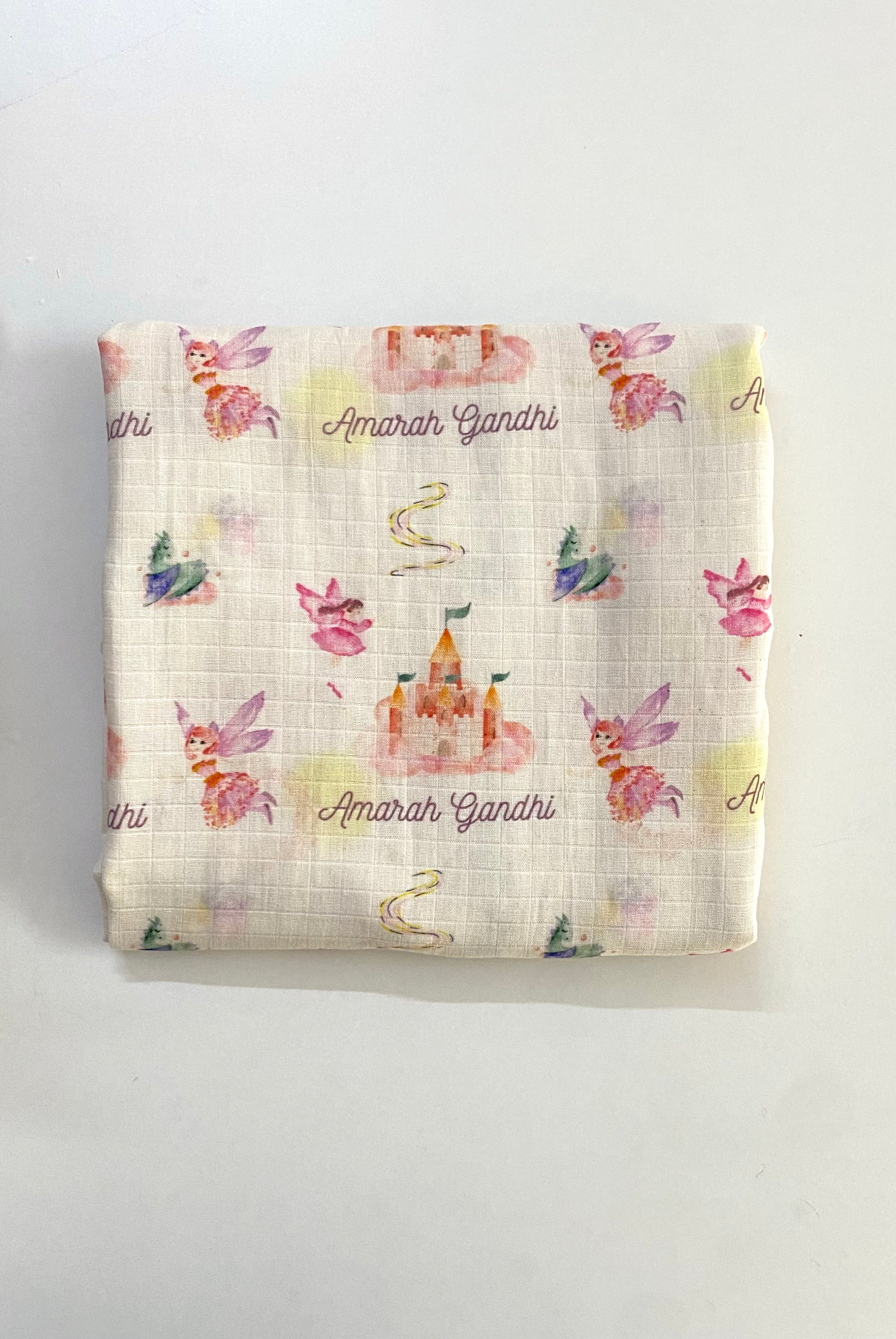 Fairy and Castle Customised Swaddle